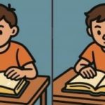 IQ test: nájdite 3 rozdiely na obrázku študenta s knihou