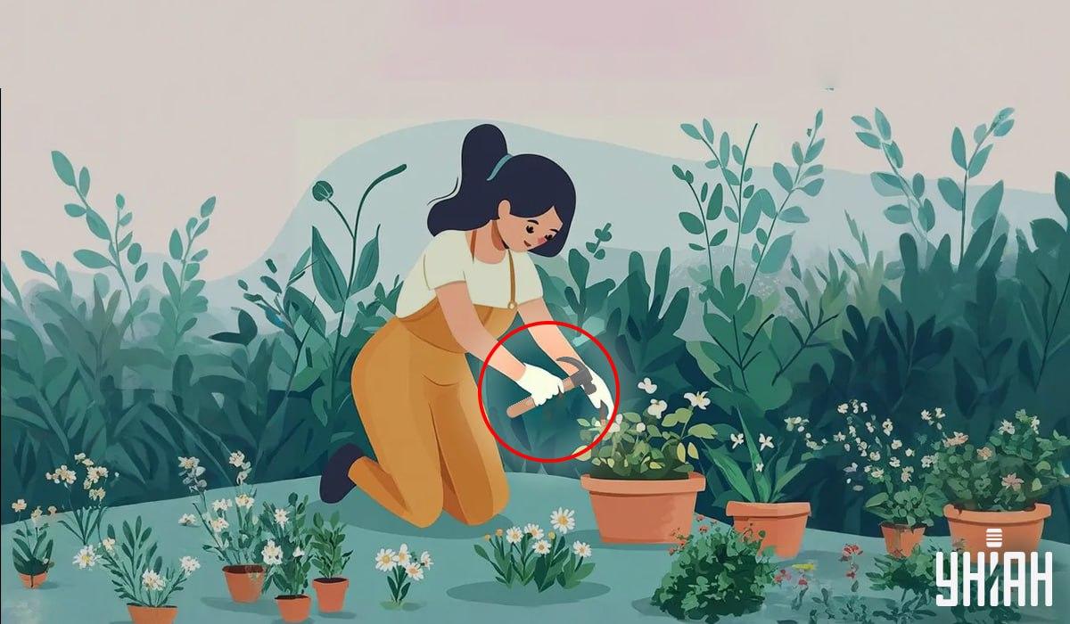 Žena držiaca kladivo / koláž Moje