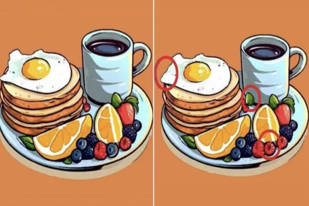 Iba ľudia s vysokým IQ dokážu rýchlo nájsť tri rozdiely medzi raňajkovými taniermi