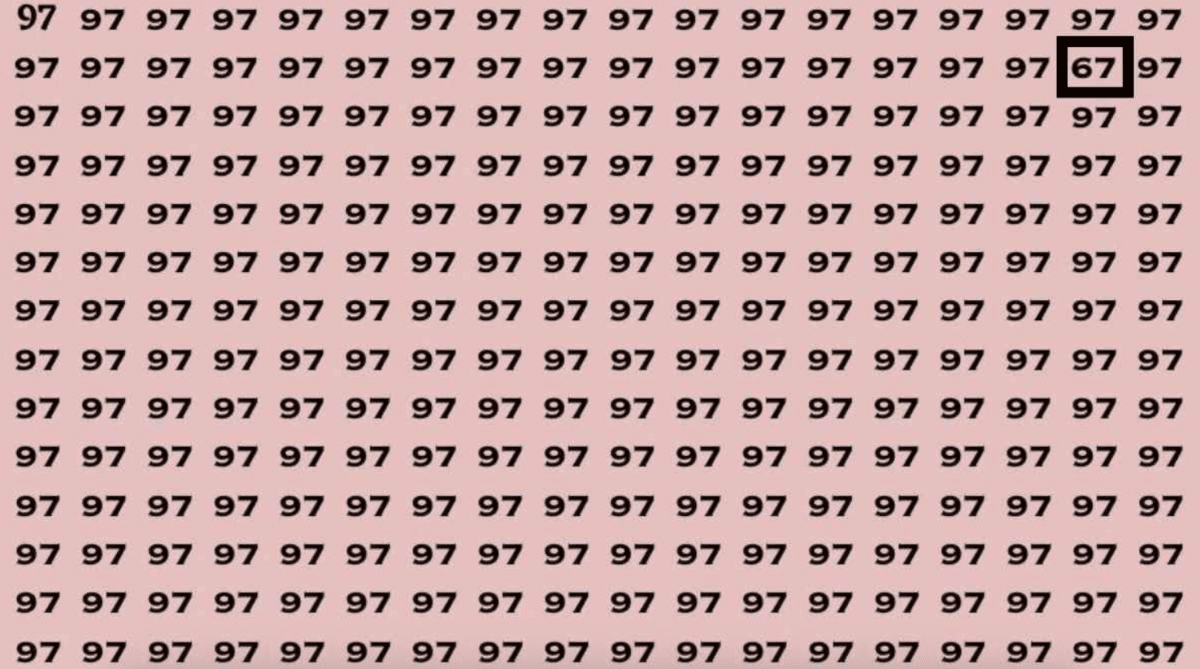 Prijmite výzvu: iba bystré oči dokážu vidieť číslo 67 na skladačke za 3 sekundy.