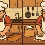 IQ test: nájdite 3 rozdiely na obrázkoch kuchára v kuchyni