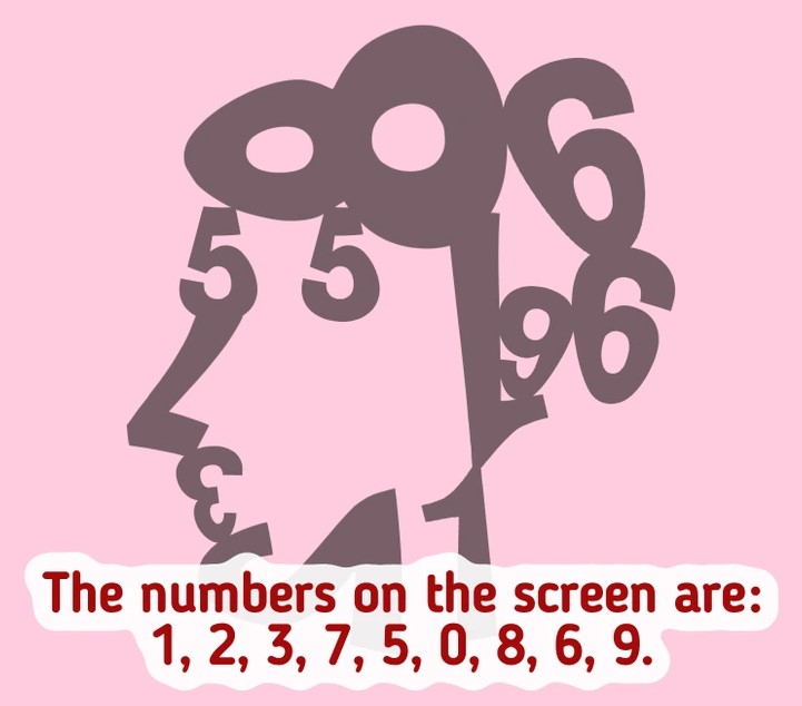 Hádanka, ktorá vás privedie do šialenstva: musíte spočítať čísla na obrázku tváre.