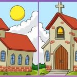 IQ test: nájdite 3 rozdiely na obrázkoch kostola za 19